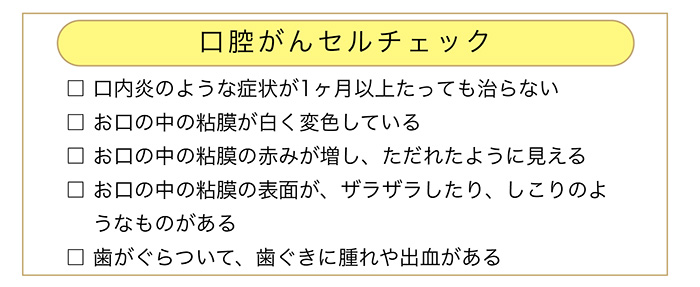 お口の病気 ～口腔粘膜疾患～